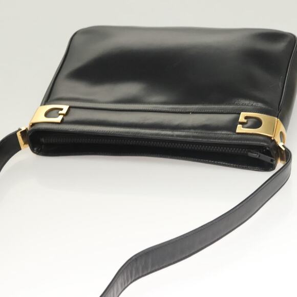 GUCCI Shoulder Bag Leather Black Gold - Picture 6 of 16
